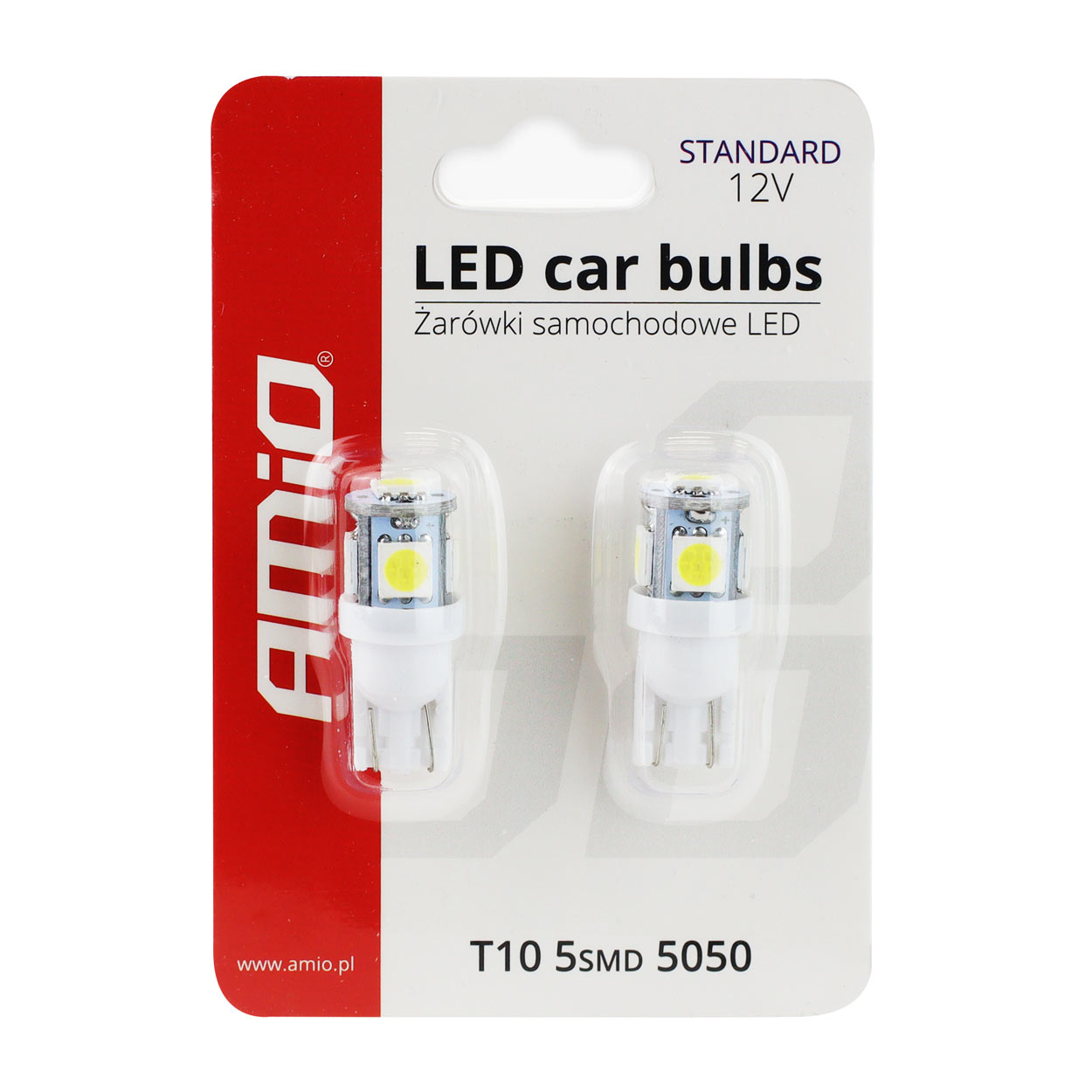 Żarówki LED STANDARD T10 W5W 5xSMD 5050 12 V — ujęcie 5