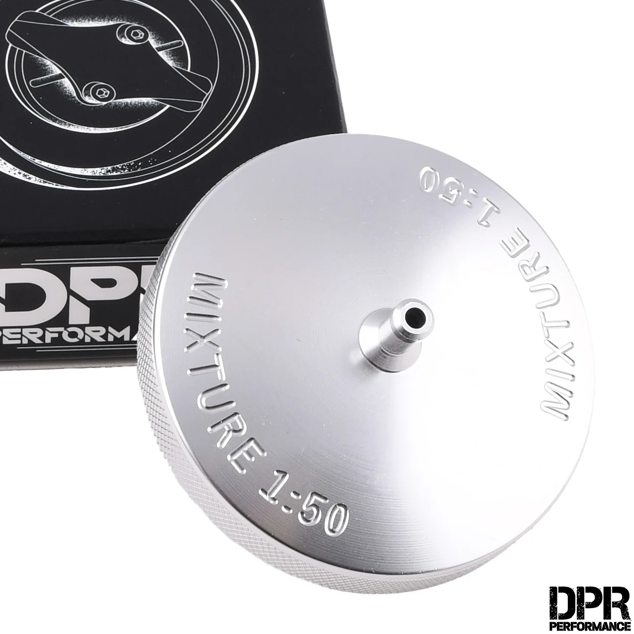 Korek zbiornika paliwa Simson aluminium CNC V4 srebrny DPR Performance — ujęcie 1