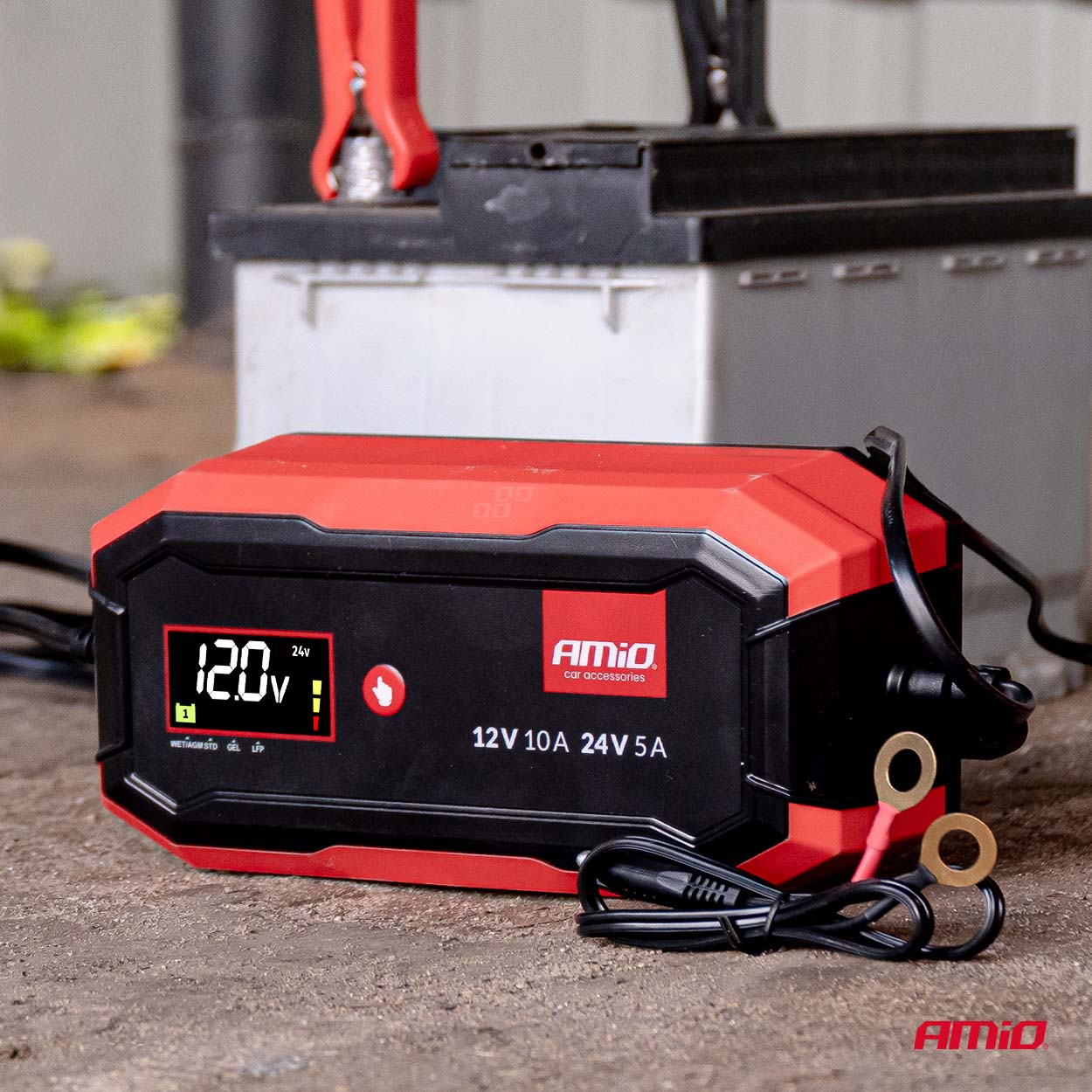 Prostownik cyfrowy AGM GEL STD LFP MAX 10A 12 V 24 V PRO — ujęcie 4