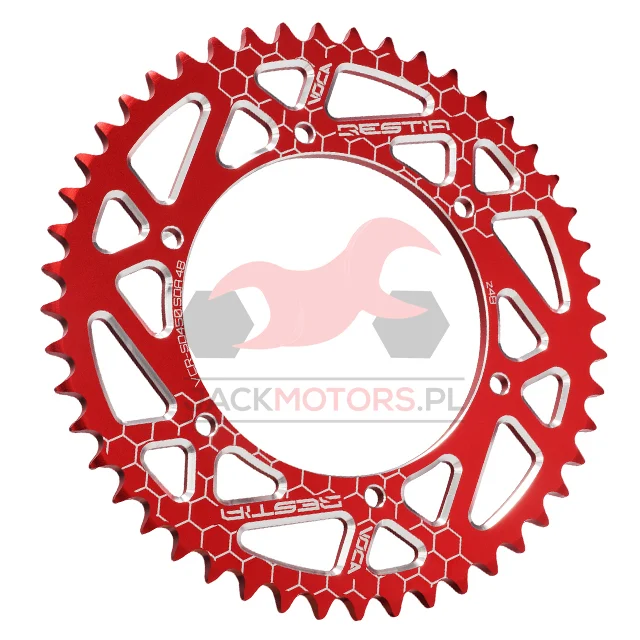 Zębatka tylna VOCA racing aluminium CNC 48Z Derbi Senda sm DRD gpr nude / Aprilia RS4 · titanium — ujęcie 3