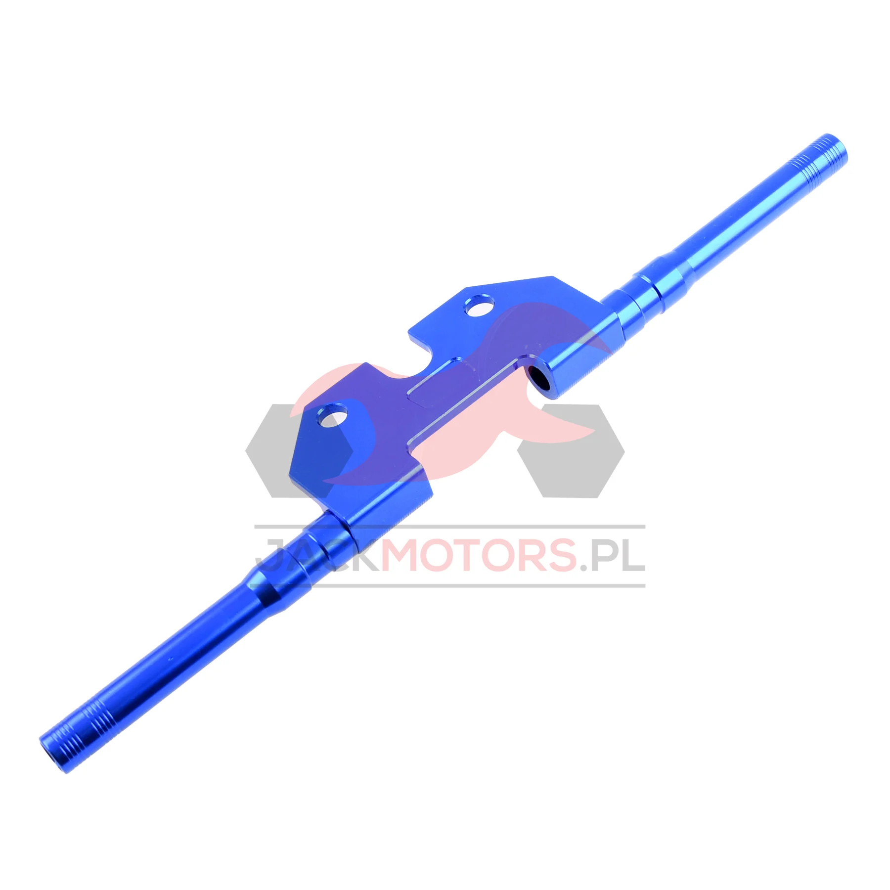 Uchwyt kierunkowskazu Simson tył 10 mm okrągły aluminium CNC niebieski z gwintem M8 Racing Force — ujęcie 2