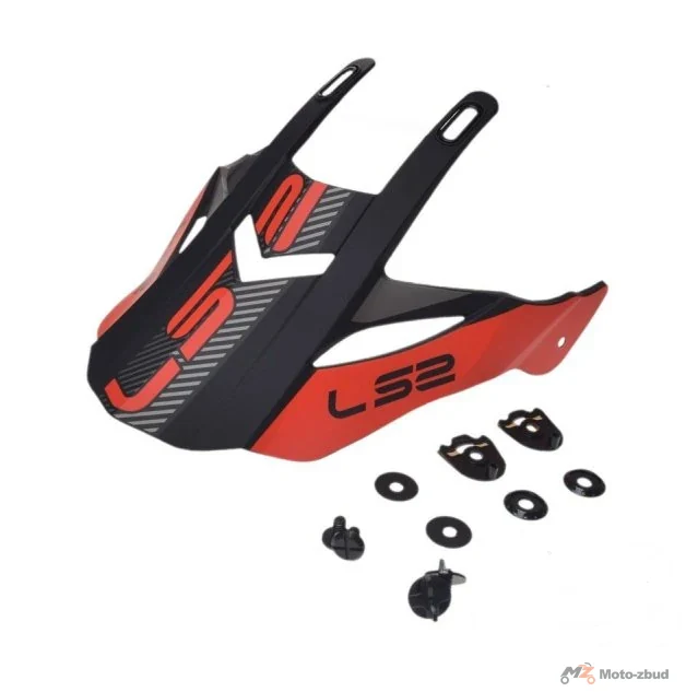 Daszek kasku MX436 evo adventurer black red