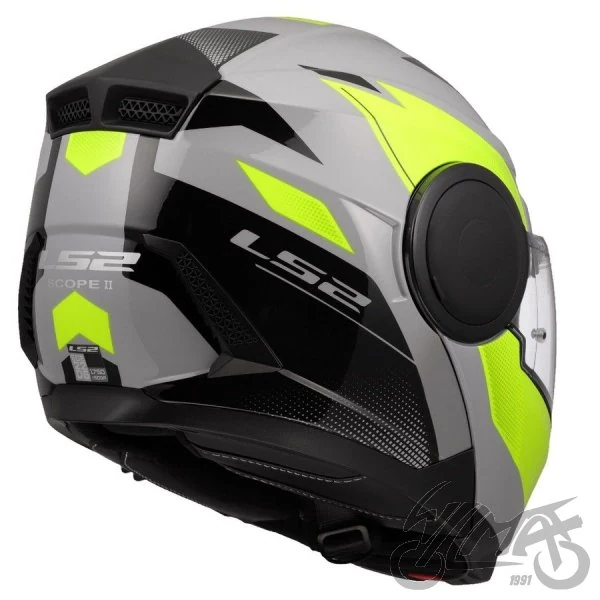 Kask szczękowy LS2 FF902 Scope II Duria Grey Hi-Vis — L z Pinlockiem — ujęcie 5