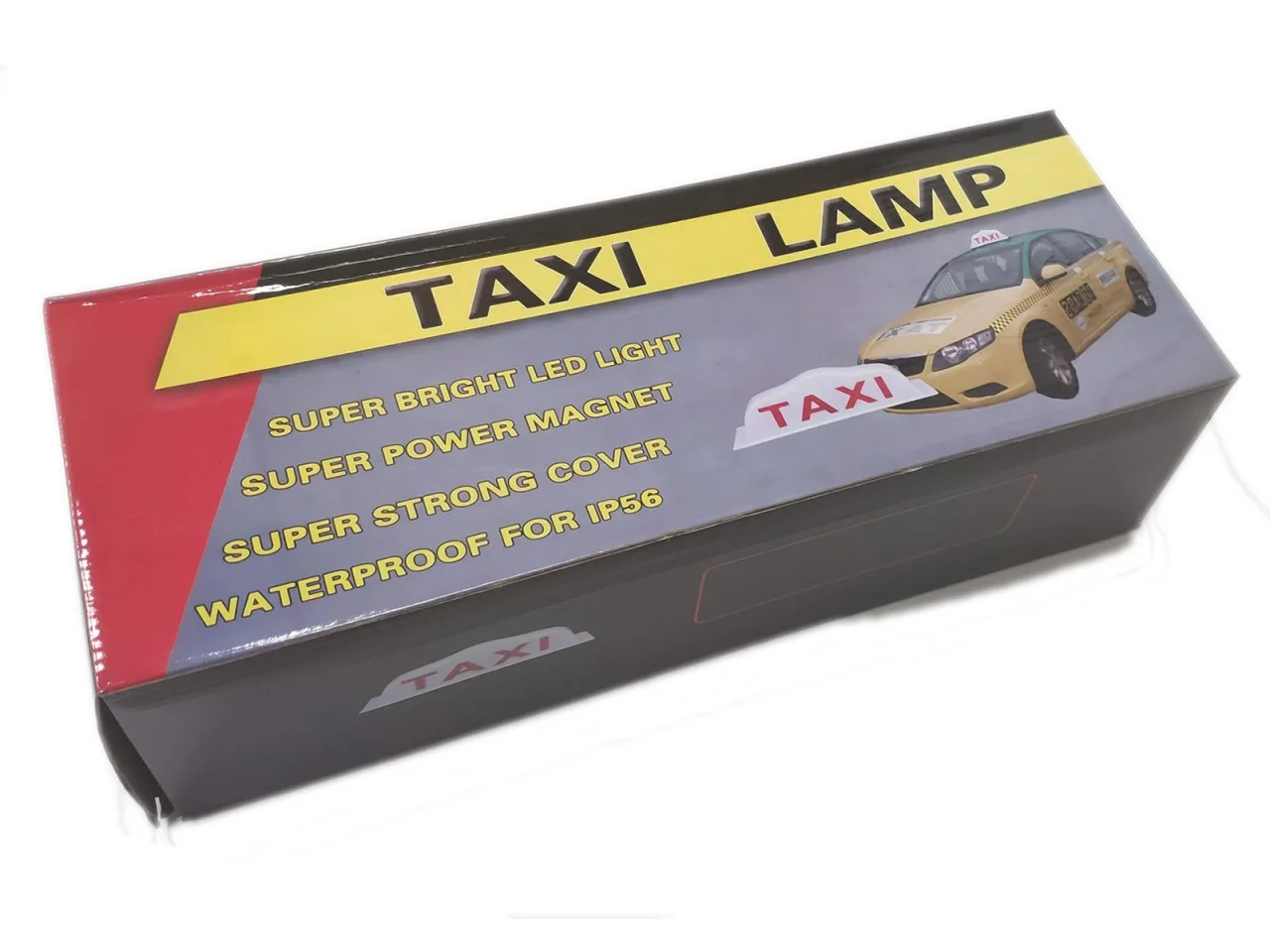 Lampa # Sygnalizator # Znak TAXI # LED - na magnes BIAŁA # SZPAKÓWKA — ujęcie 2