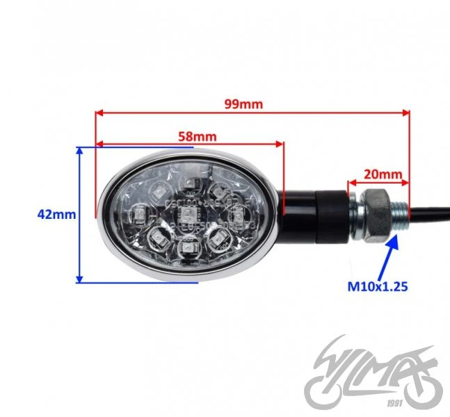 Kierunkowskazy LED 12 V AM1390B — para — ujęcie 2