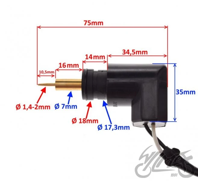 Elektrozawór ssania do Yamahy / MBK — tłoczek 7 mm — ujęcie 2