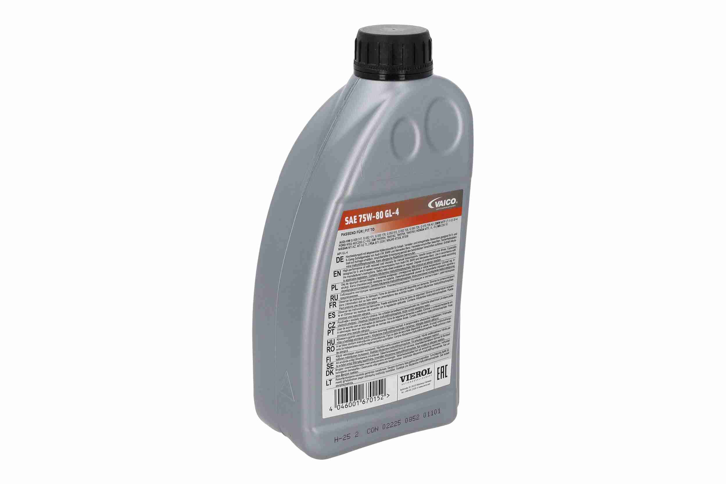 Olej przekładniowy 75W-80 GL-4 — 1 l VIEROL V60-0313 — ujęcie 4