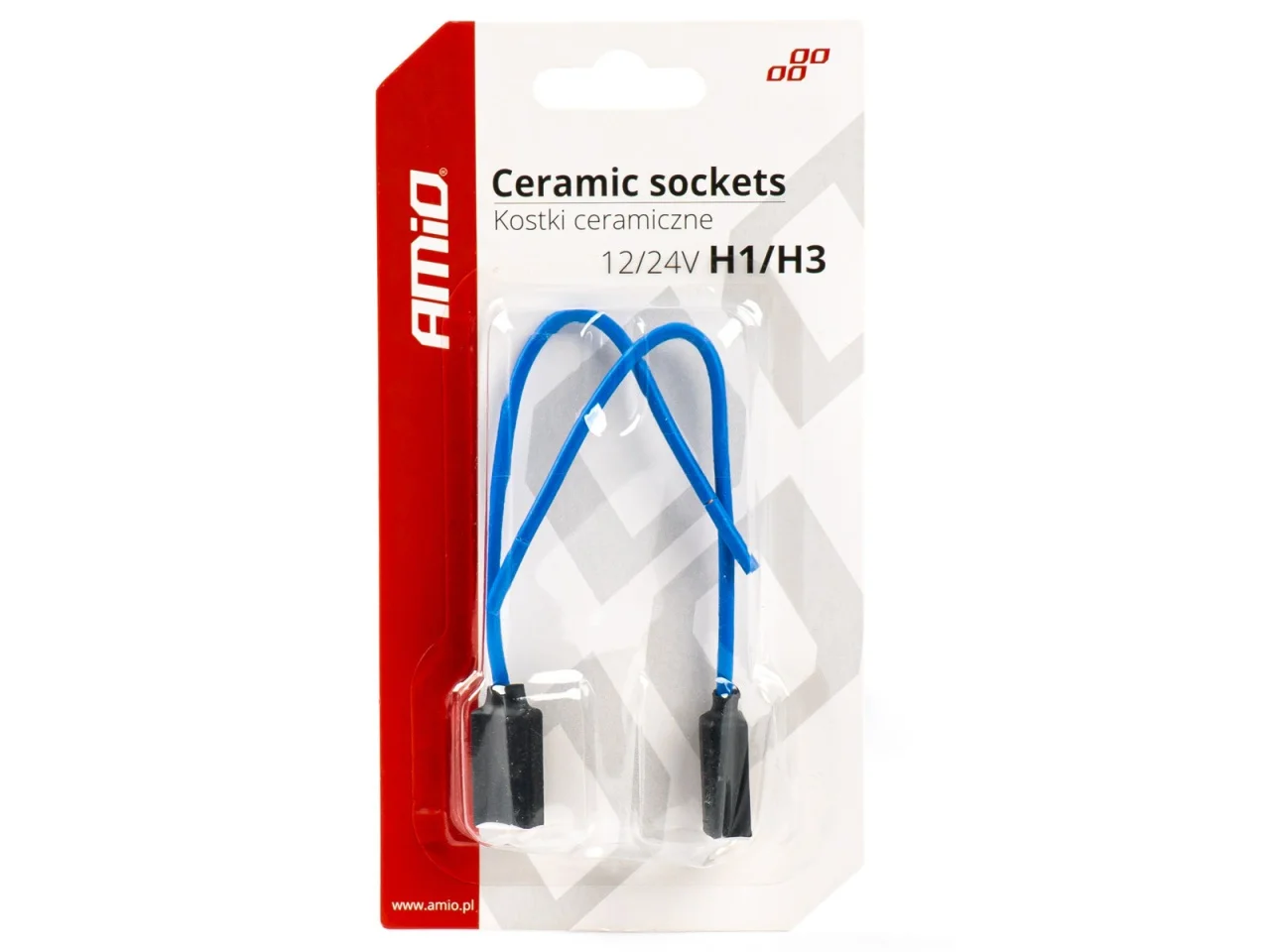Złącze elektryczne / gniazdo do żarówki H1 H3 proste (ceramiczne) 2szt. — ujęcie 2