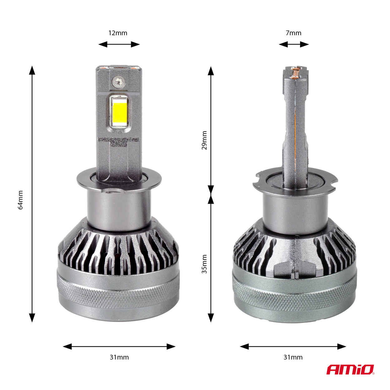 Żarówki samochodowe LED seria HP Full Canbus H3 12 V 24 V 6500K — ujęcie 4
