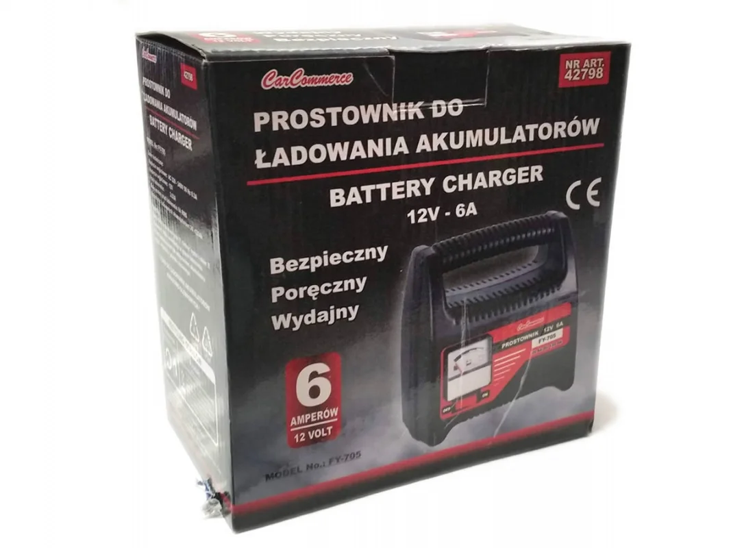 Prostownik / ładowarka akumulatora 12V 6A FY-705 — ujęcie 4