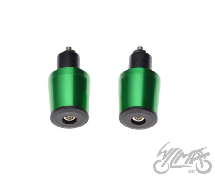 Końcówki kierownicy zielone — mocowanie 17,7 mm, komplet — ujęcie 3