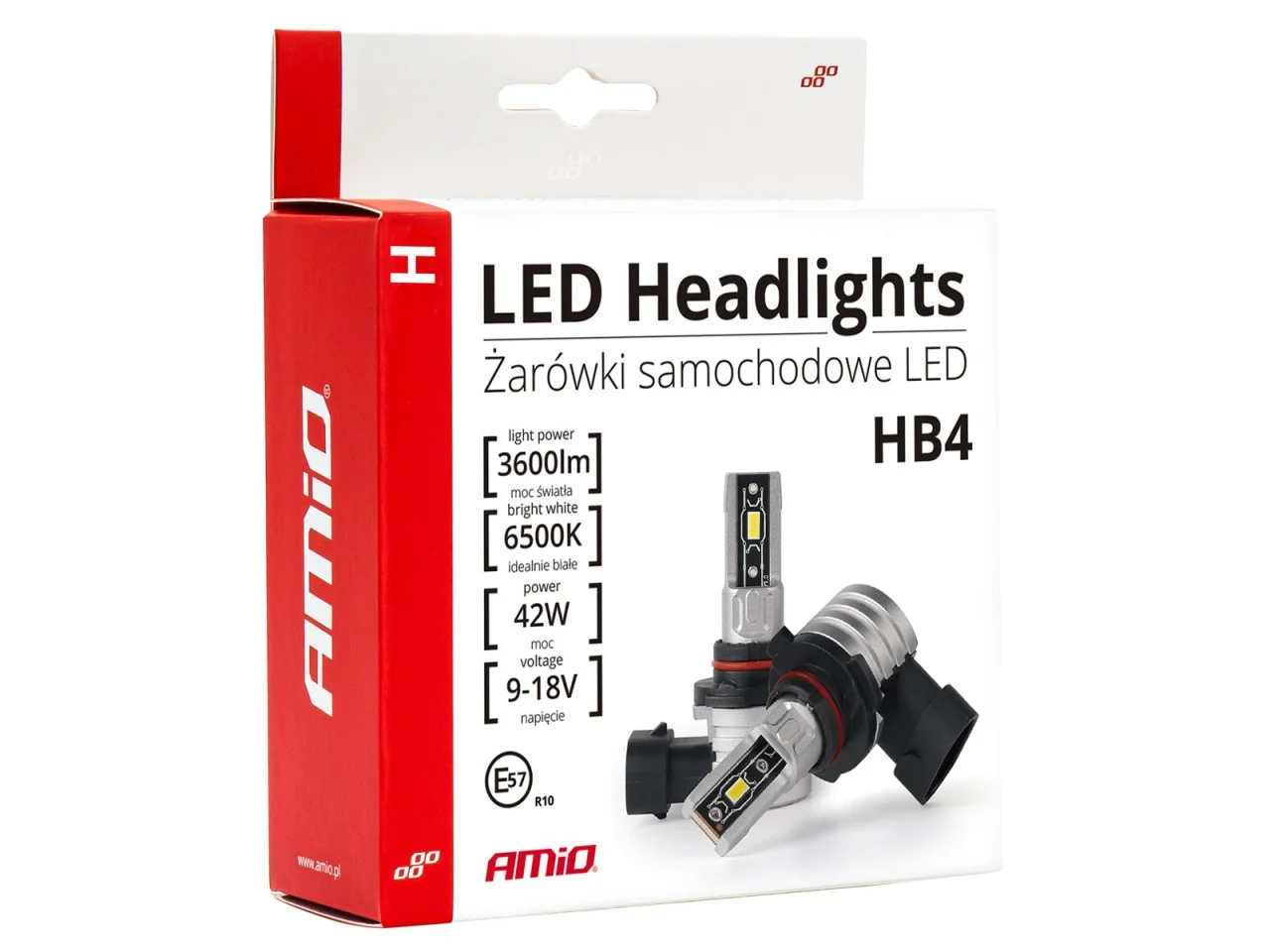 Żarówki samochodowe HB4 9006 LED H-mini AMIO — ujęcie 3
