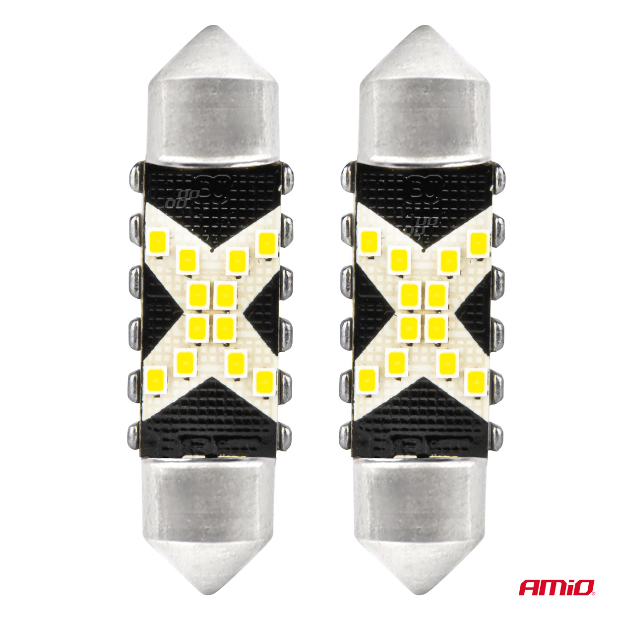 Żarówki LED CANBUS Festoon C5W 12SMD 2016 36 mm White 12 V 24 V — ujęcie 2