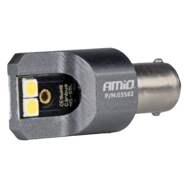 Żarówka T4W BA9S 12V/24V 4xLED SMD3030 CANBUS biała /AMIO (2szt.) — ujęcie 4