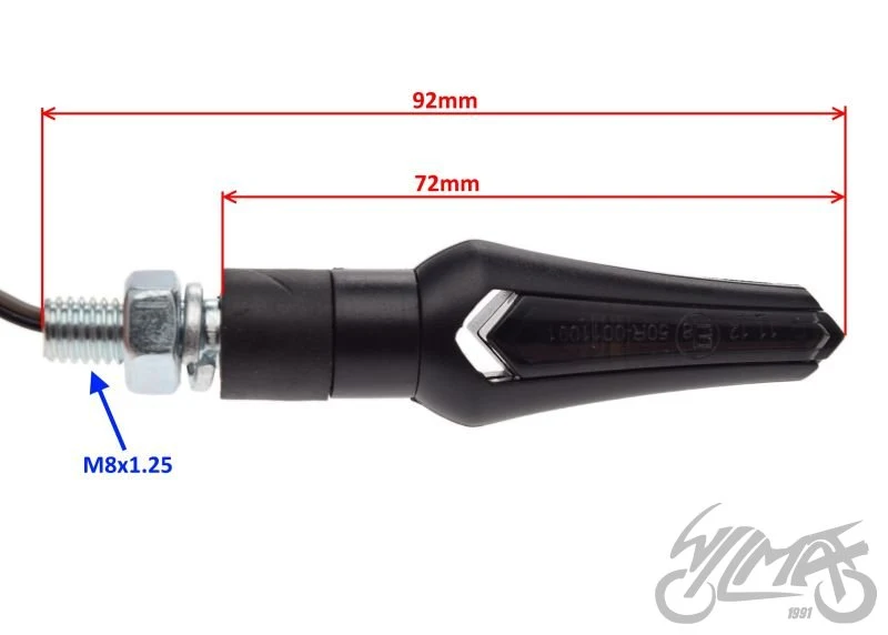 Kierunkowskazy LED z nakładkami, M8×1,25 — komplet AM1452 — ujęcie 2