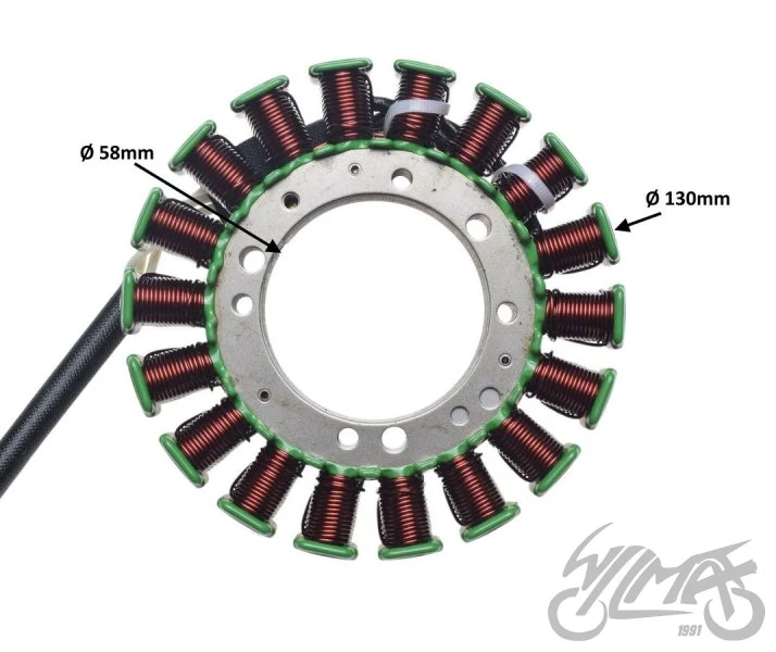 Stator 18 cewek do Yamaha V Star 1100 / V Star 1100 Classic / V Star 1100 Custom — 1999 — ujęcie 2