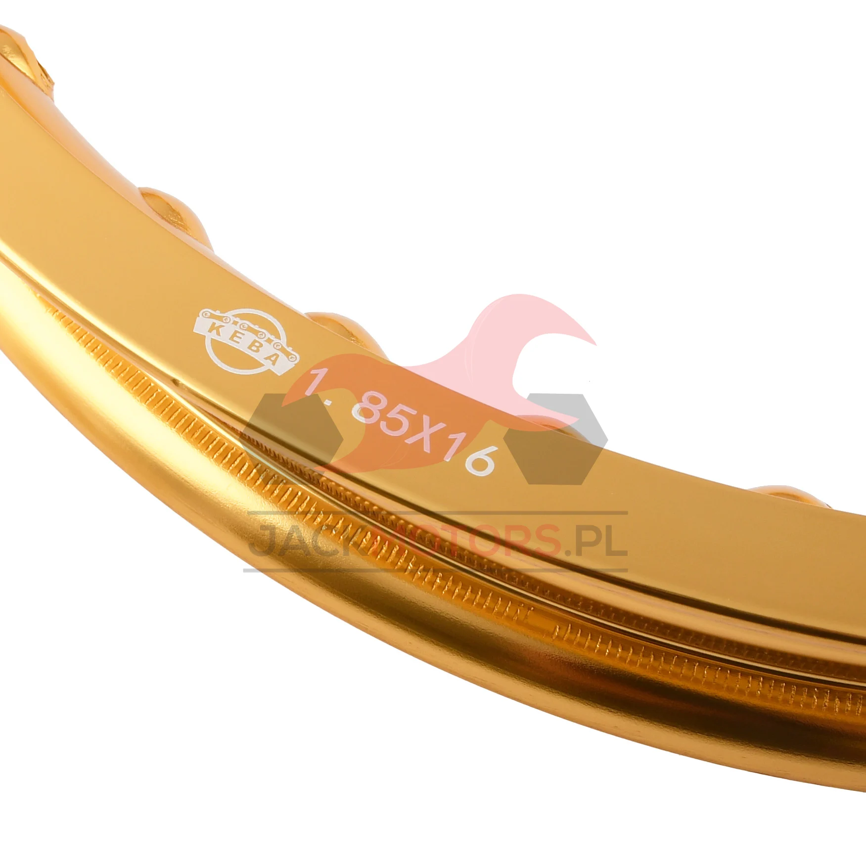 Obręcz koła Simson MZ ETZ 1,85 × 16 aluminiowa złota polerowana MZA — ujęcie 2