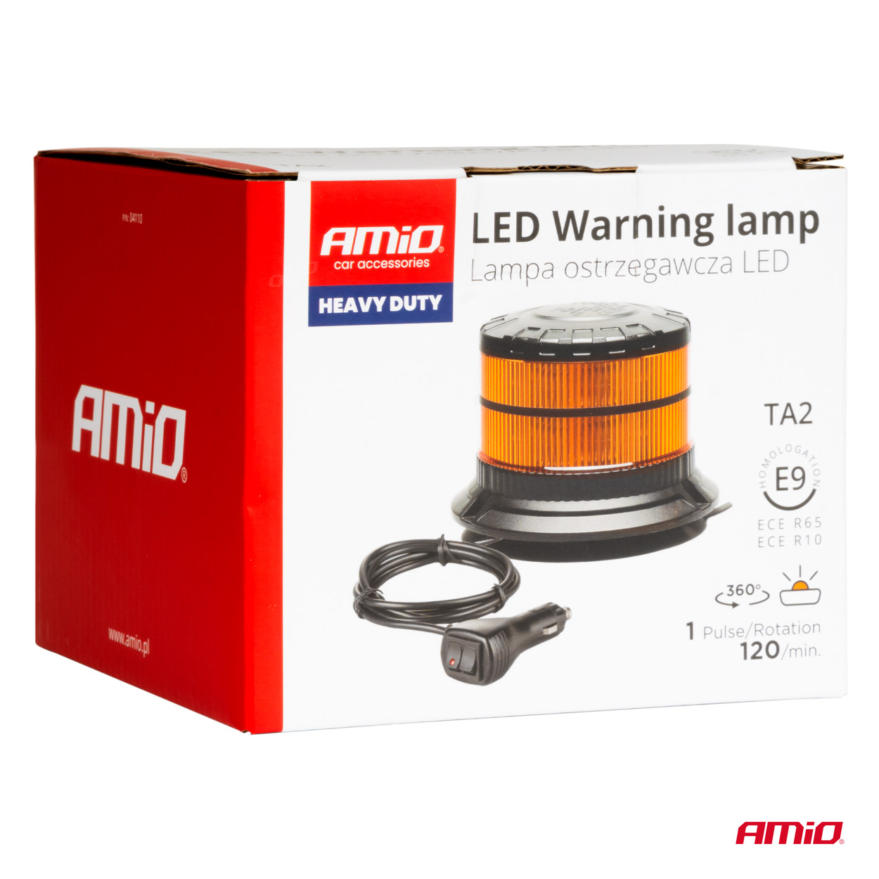Lampa ostrzegawcza błyskowa kogut LED W29M 12 V 24 V — ujęcie 7
