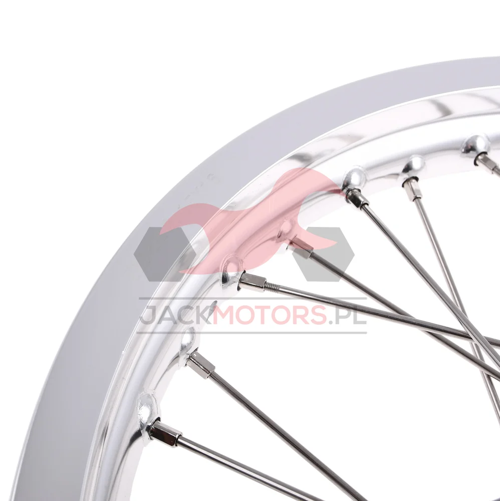Koło jezdne Simson S51 2,15 × 16 aluminium DPR Classic srebrna piasta + szprychy INOX — ujęcie 2