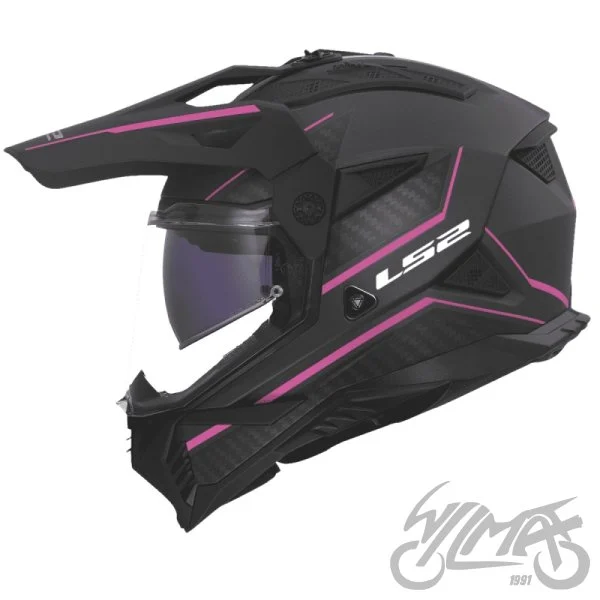 Kask LS2 MX702 pioneer II atron grey pink S — ujęcie 2