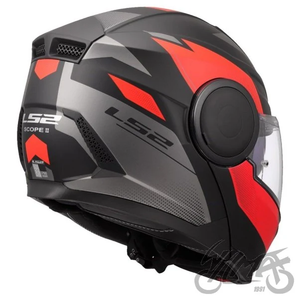 Kask szczękowy LS2 FF902 Scope II Duria M.Black Red — S z Pinlockiem — ujęcie 5
