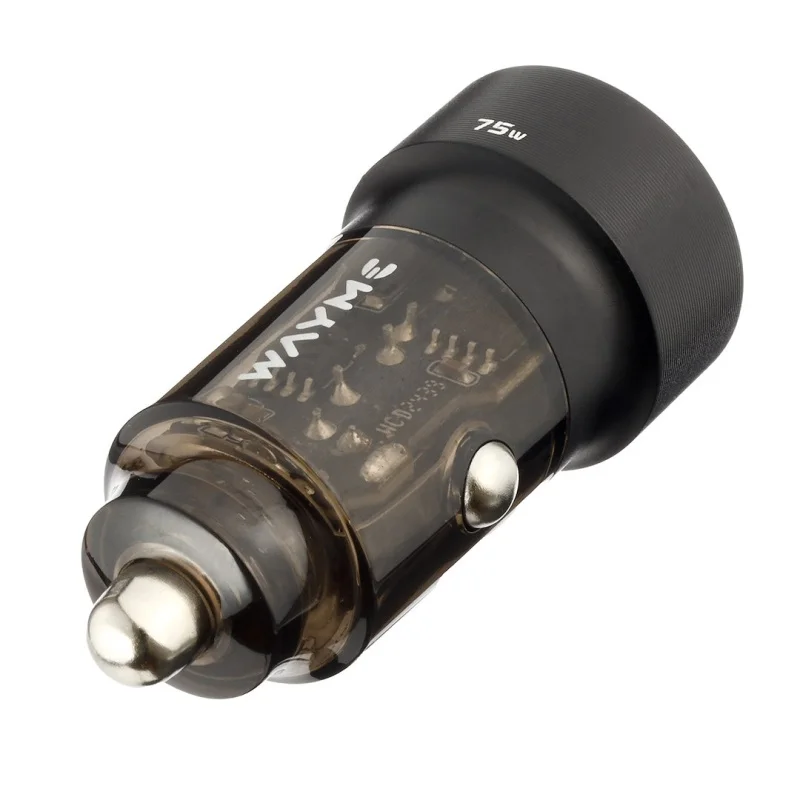 WAYME Ładowarka 12/24V USB 30W + USB-C PD 45W przezroczysta czarna — ujęcie 4