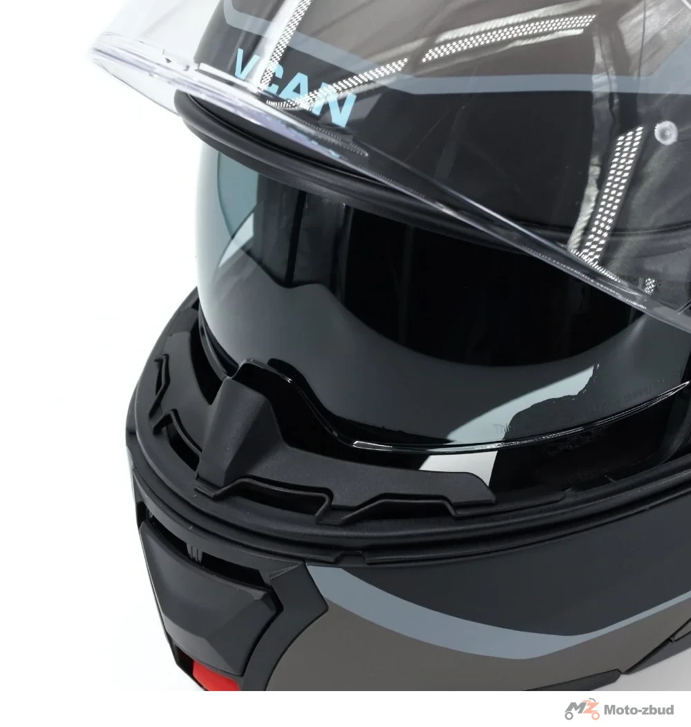 Kask VCAN model H272 sports grey Black z podnoszoną szczęką i blendą czarno-grafitowo-szary mat M — ujęcie 4