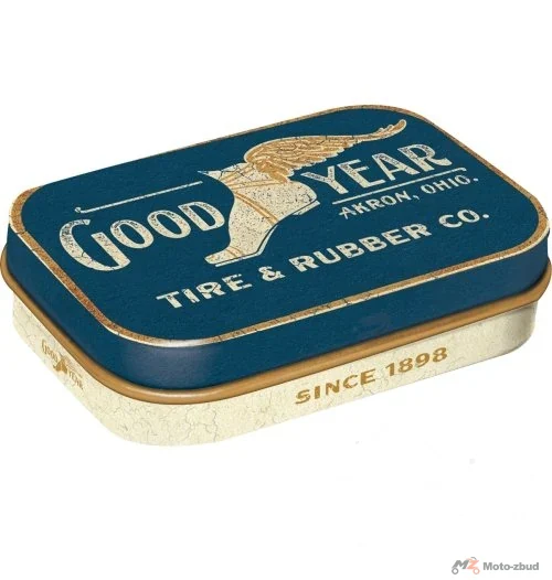 Miętówki Nostalgic-Art Mintbox — GOODYEAR WING FOOT LOGO — 4 × 15 g