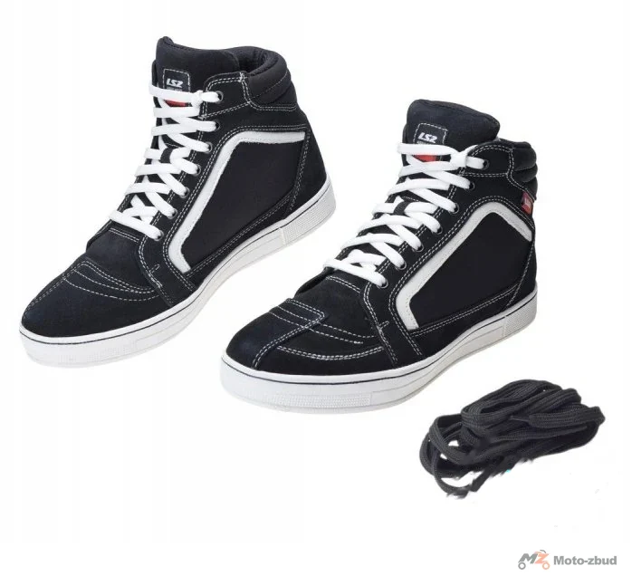 Buty motocyklowe LS2 Doron — biało-czarne, rozmiar 46