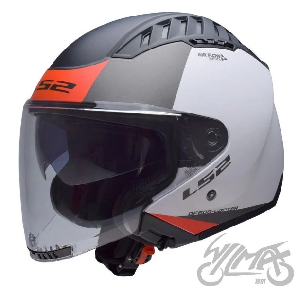 Kask LS2 OF600 copter II urbane m.White Red-06 — rozmiar XXL — ujęcie 1