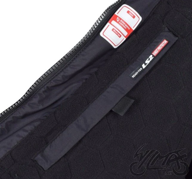 Kurtka motocyklowa LS2 Zirconium — czarny / czerwony, S — ujęcie 4