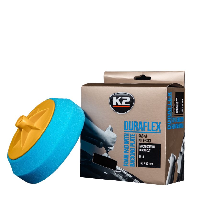 Gąbka polerska mocnościerna na gwint Duraflex 150 mm K2 L641