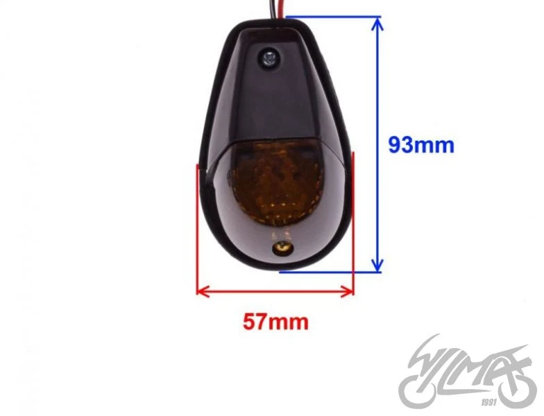 Kierunkowskazy na owiewkę, czarne, ciemny klosz, 12 V 23 W — para — ujęcie 2