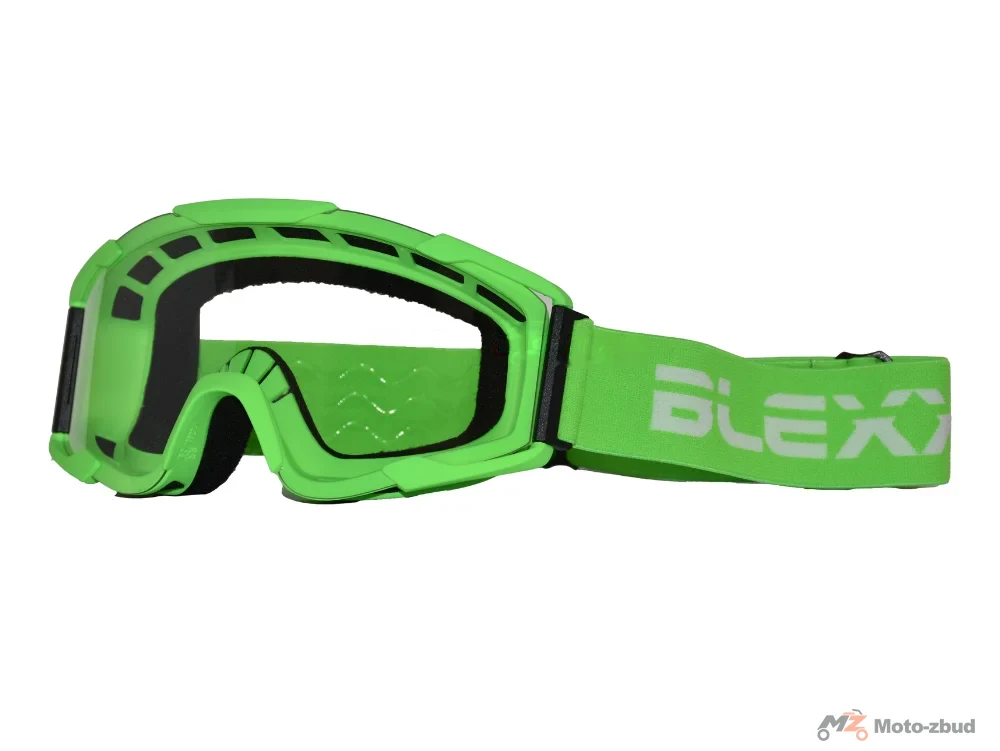 Gogle crossowe BLEXX YH-90 zielone mat/szybka przezroczysta