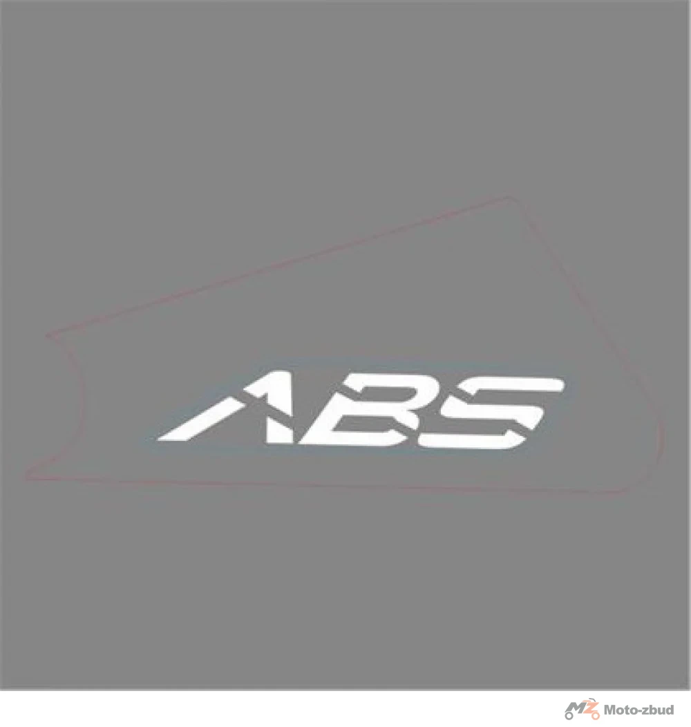 Naklejka "ABS" na błotnik przód szara lewa (nr kat.1210342-387000) (Zontes ZT 310-V)