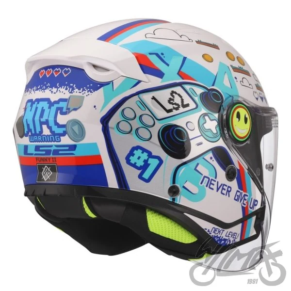 Kask LS2 OF622 funny II next level White — rozmiar M — ujęcie 4