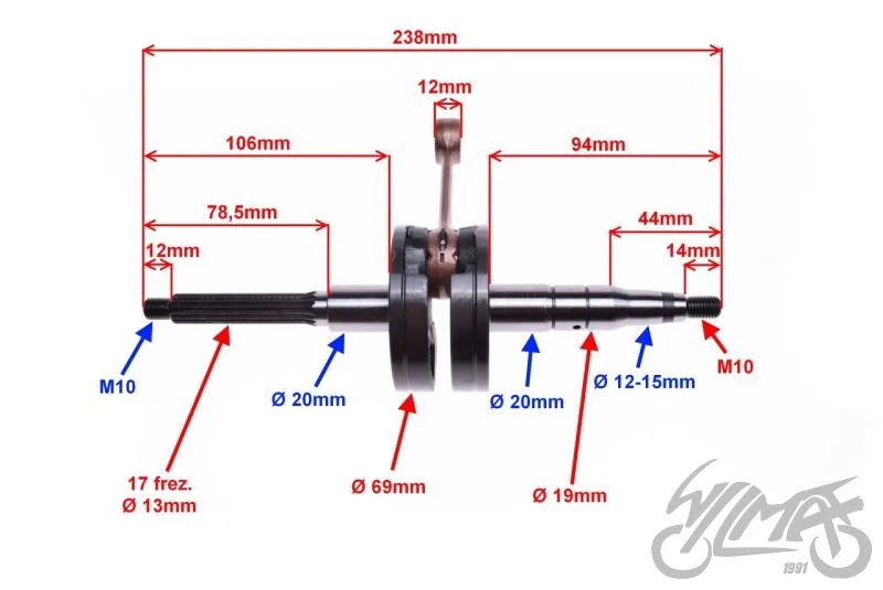 Wał korbowy do Yamaha MBK booster taiwan — ujęcie 2