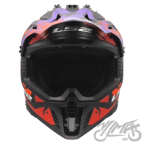 Kask LS2 MX708 Fast II Grotesk Purple Orange — S — ujęcie 3