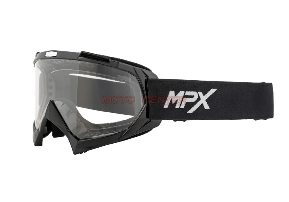 Gogle crossowe MPX YH-16 czarne połysk/szybka przezroczysta — ujęcie 1