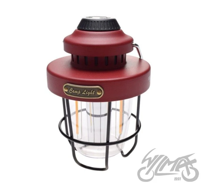 Lampa retro camping czerwona — ujęcie 2