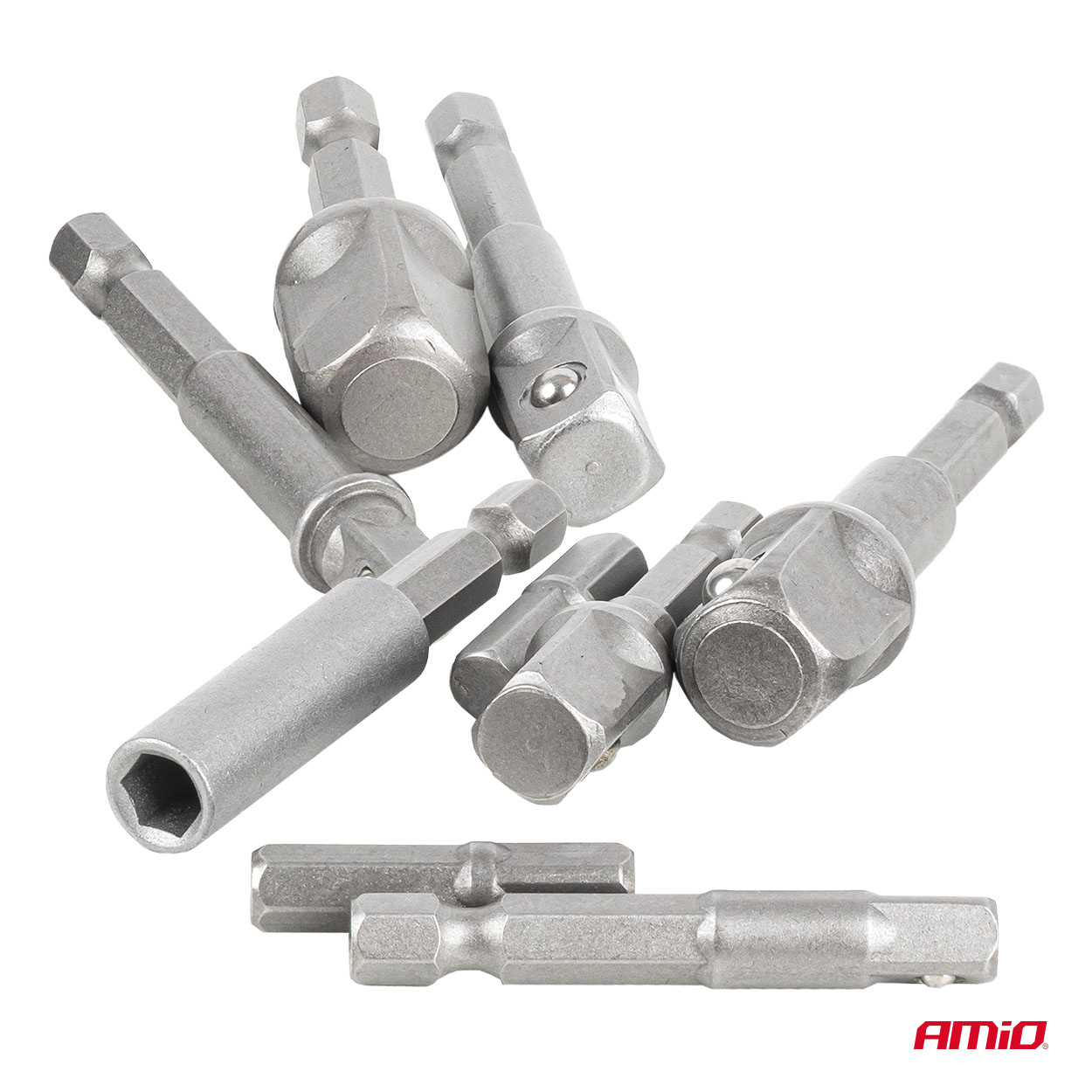 Zestaw adapterów do wkrętarki 9 elementów 1/4", 3/8", 1/2" — ujęcie 4