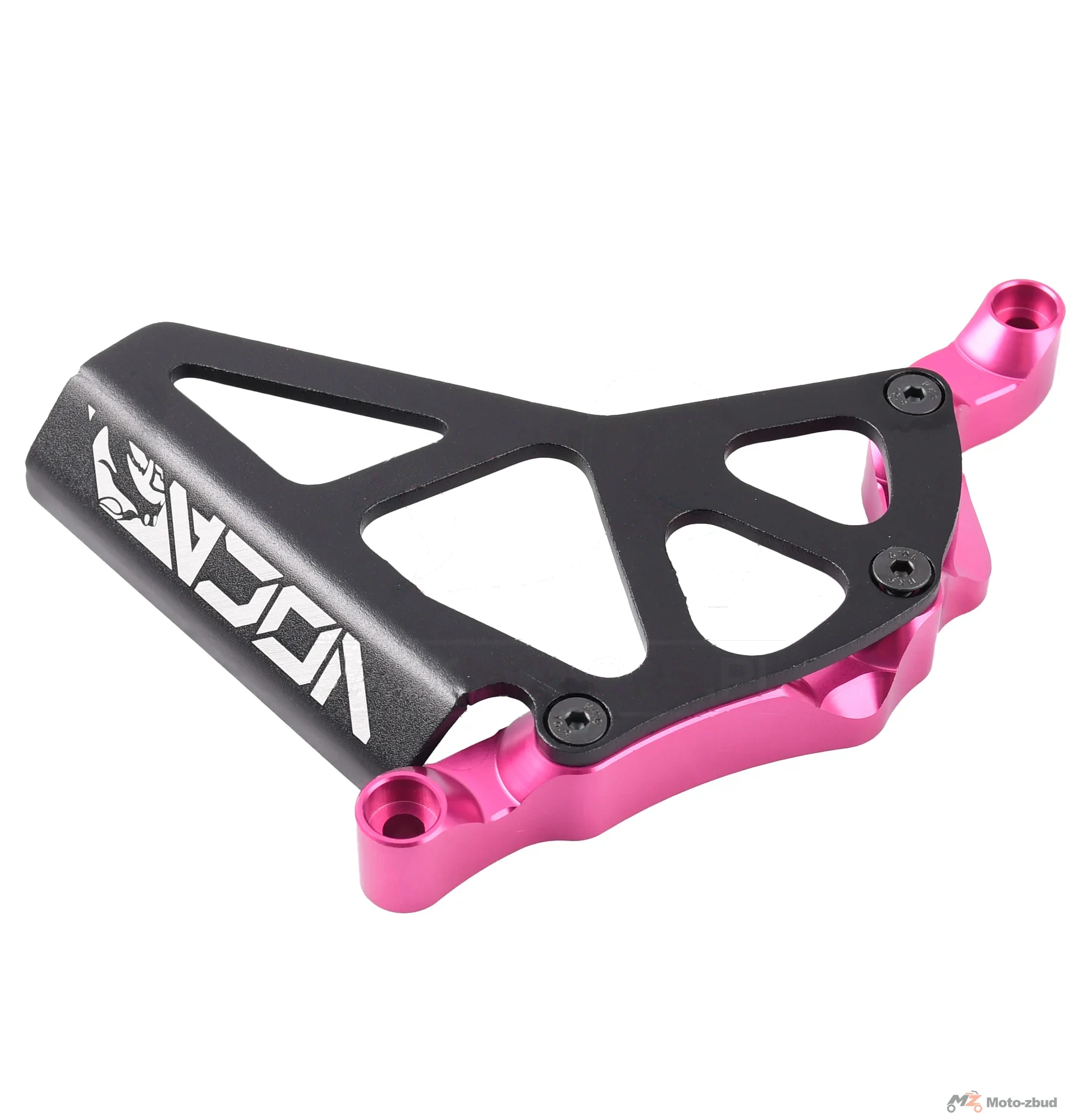 Pokrywa zębatki zdawczej VOCA racing czarno - różowa aluminium CNC Minarelli AM6 — ujęcie 2