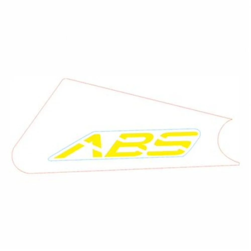 Naklejka "ABS" na błotnik przód żółta prawa (nr kat.1210342-363000) (Zontes ZT 310-V)