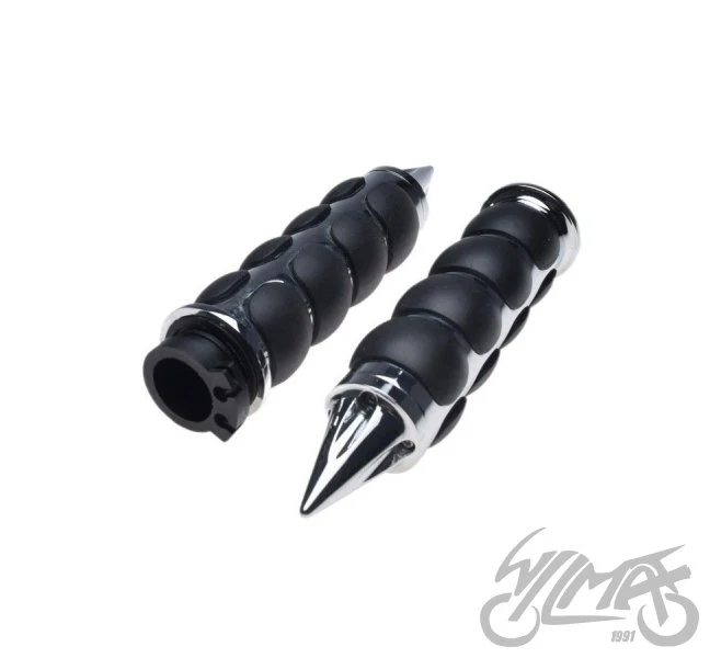 Chromowane manetki aluminium / guma 1″ — para — ujęcie 1