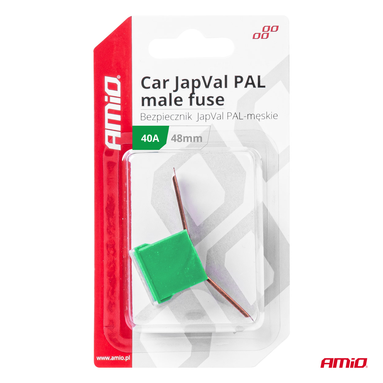 Bezpiecznik samochodowy JAPVAL PAL męski PAL 48 mm 40A — ujęcie 3