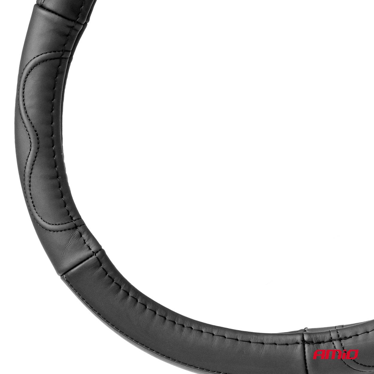 Pokrowiec skórzany nakładka na kierownicę samochodową M 37-39cm SWC-49-M — ujęcie 2