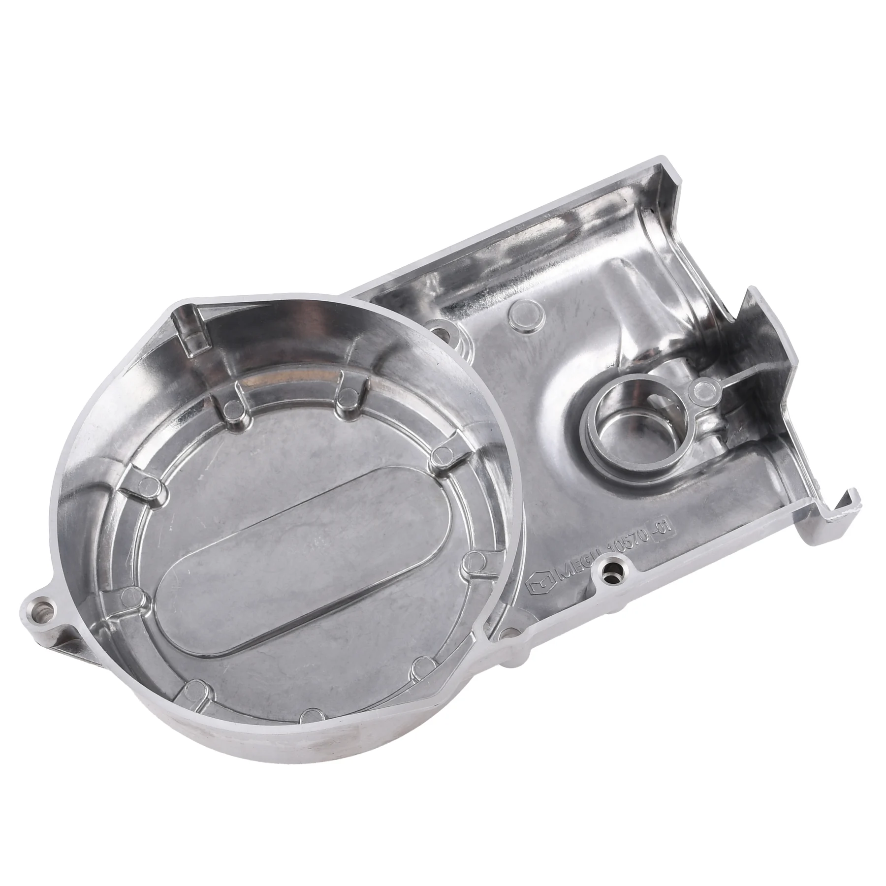 Pokrywa silnika prawa Simson Ml-Megu aluminium polerowana bez napisu — ujęcie 2