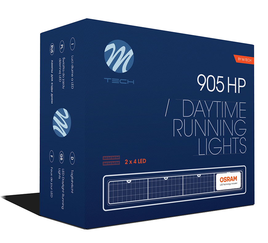 Światła do jazdy dziennej LED DRL 905HP M-Tech LD905 — ujęcie 3