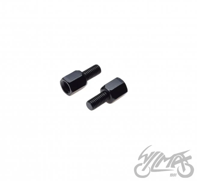 Adaptery lusterek R>R 8>8, czarne — 2 sztuki