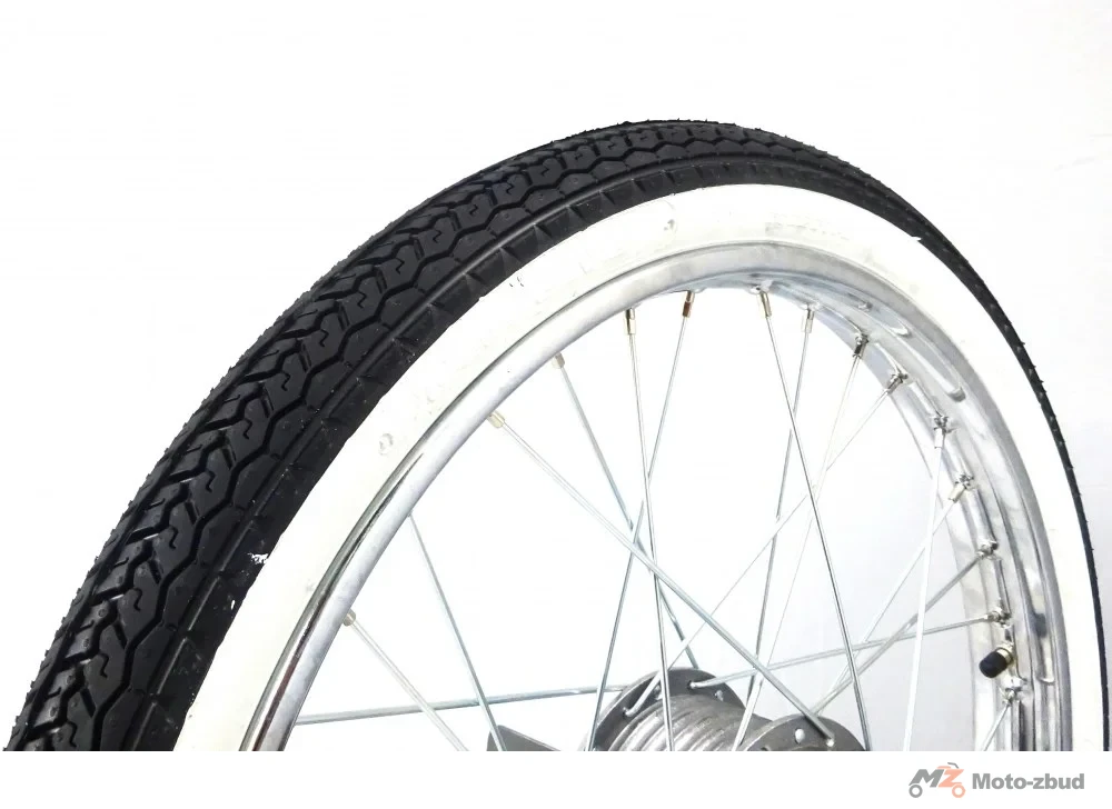 Opona motorowerowa 19 × 2,25 M853 z białym bokiem